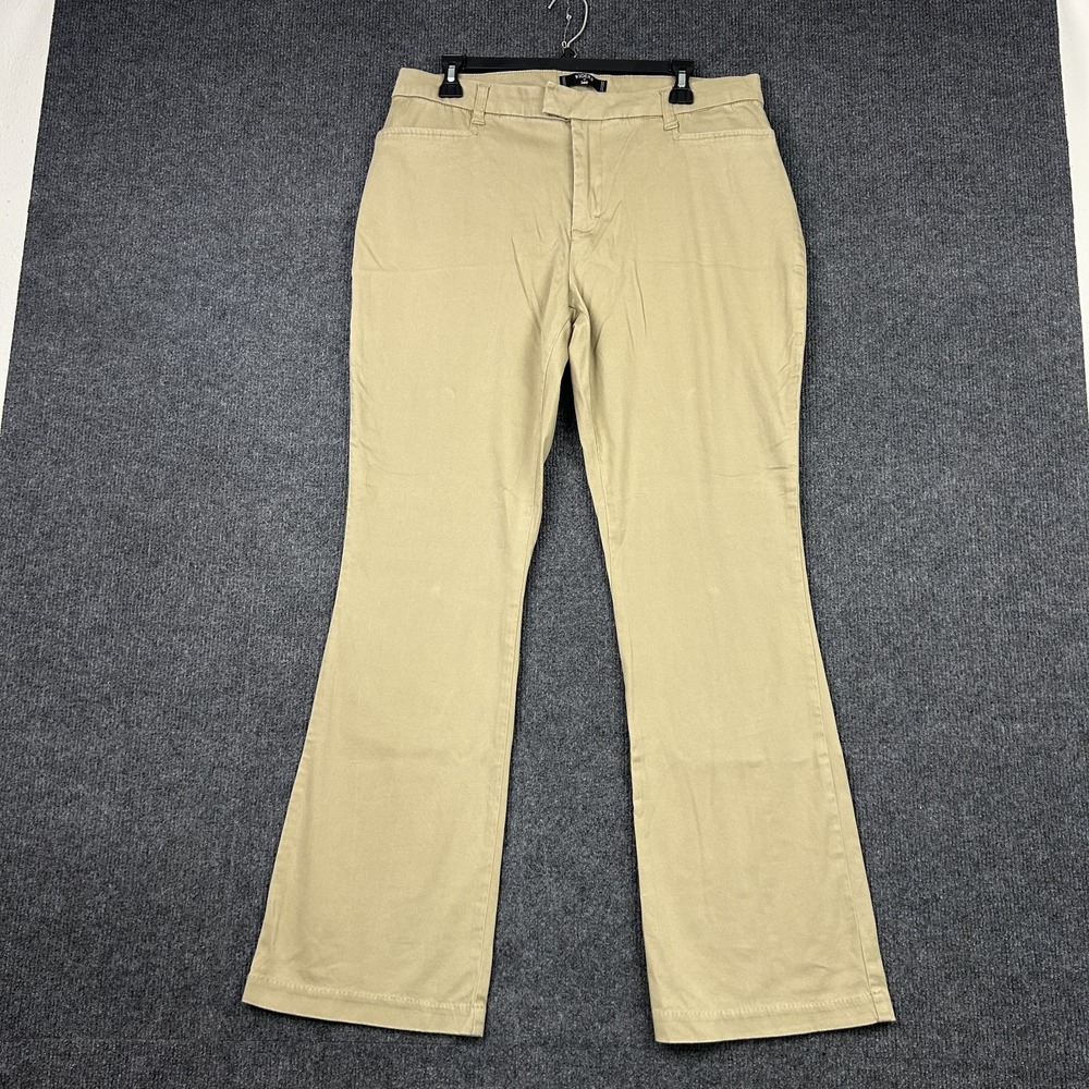 RIDERS by Lee Women's Pants Boot Cut Khaki Tan Stretch 14 M